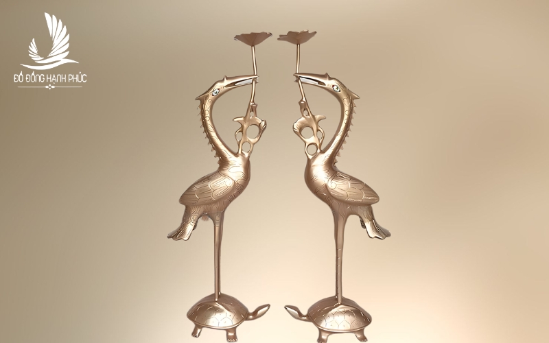 Đôi Hạc Thờ Bằng Đồng Đôi Hạc Thờ Bằng Đồng