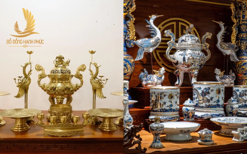 Nên sử dụng đồ đồng hay đồ gốm thờ Nên sử dụng đồ đồng hay đồ gốm thờ