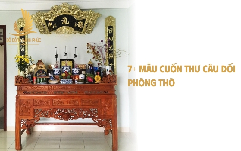 Cuốn thư câu đối phòng thờ