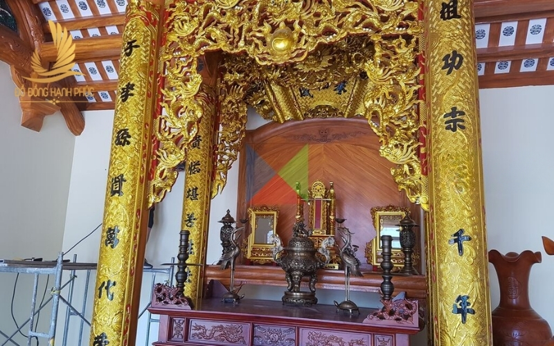 Mẫu cuốn thư câu đối Cửu Long Tranh Châu