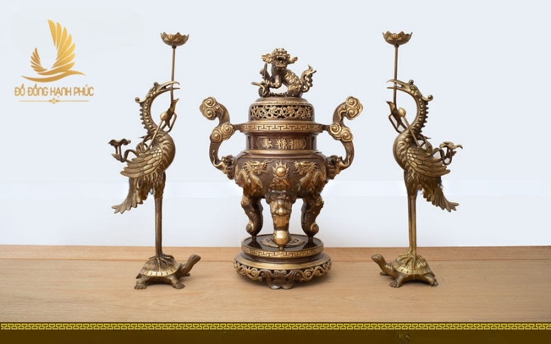 Vị trí của đôi Hạc cưỡi Kim Quy